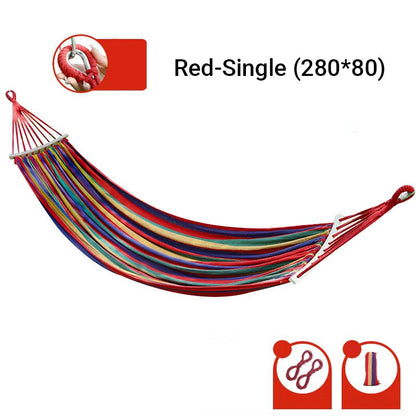 Reinforced & Multi-Person Striped Hammock